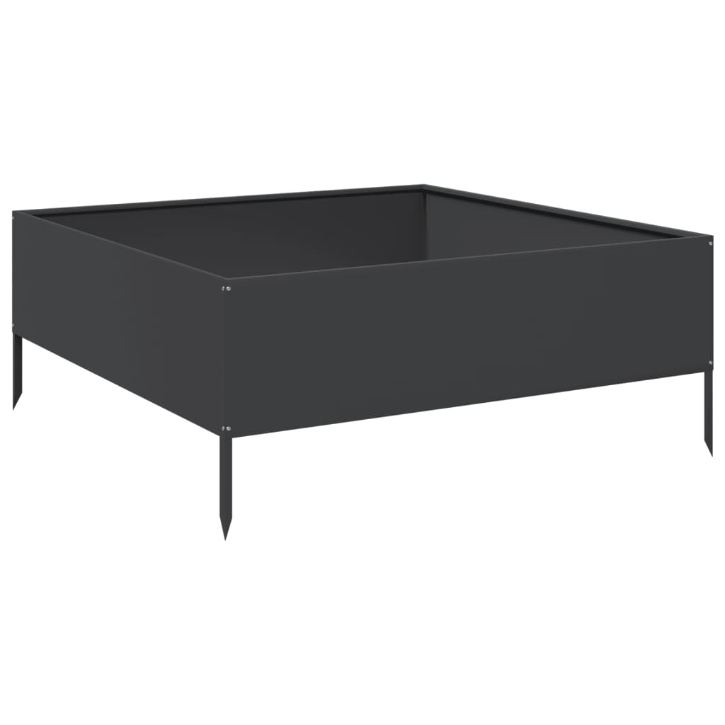 højbed 100x100x25 cm stål sort