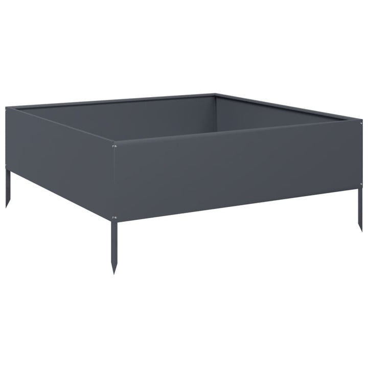 højbed 100x100x41 cm stål antracitgrå