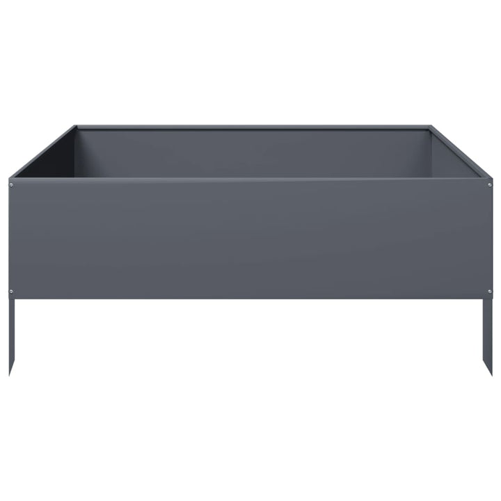 højbed 100x100x41 cm stål antracitgrå