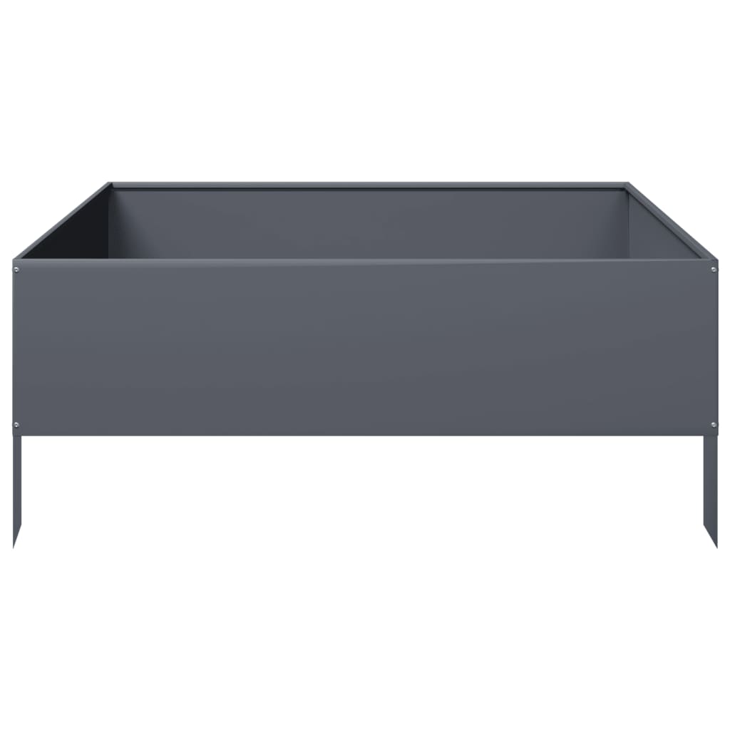 højbed 100x100x41 cm stål antracitgrå