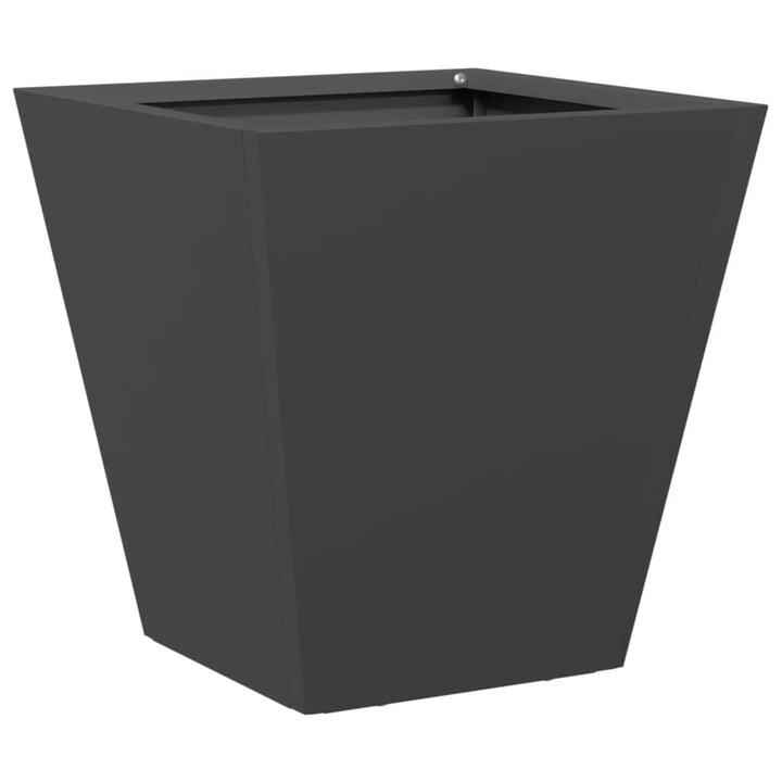plantekasser 2 stk. 30x30x30 cm stål sort