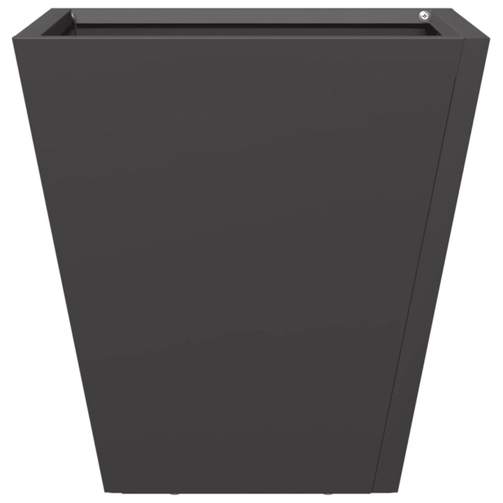 plantekasser 2 stk. 30x30x30 cm stål sort