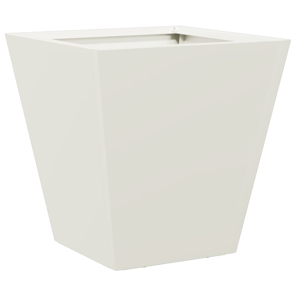 plantekasser 2 stk. 30x30x30 cm stål hvid