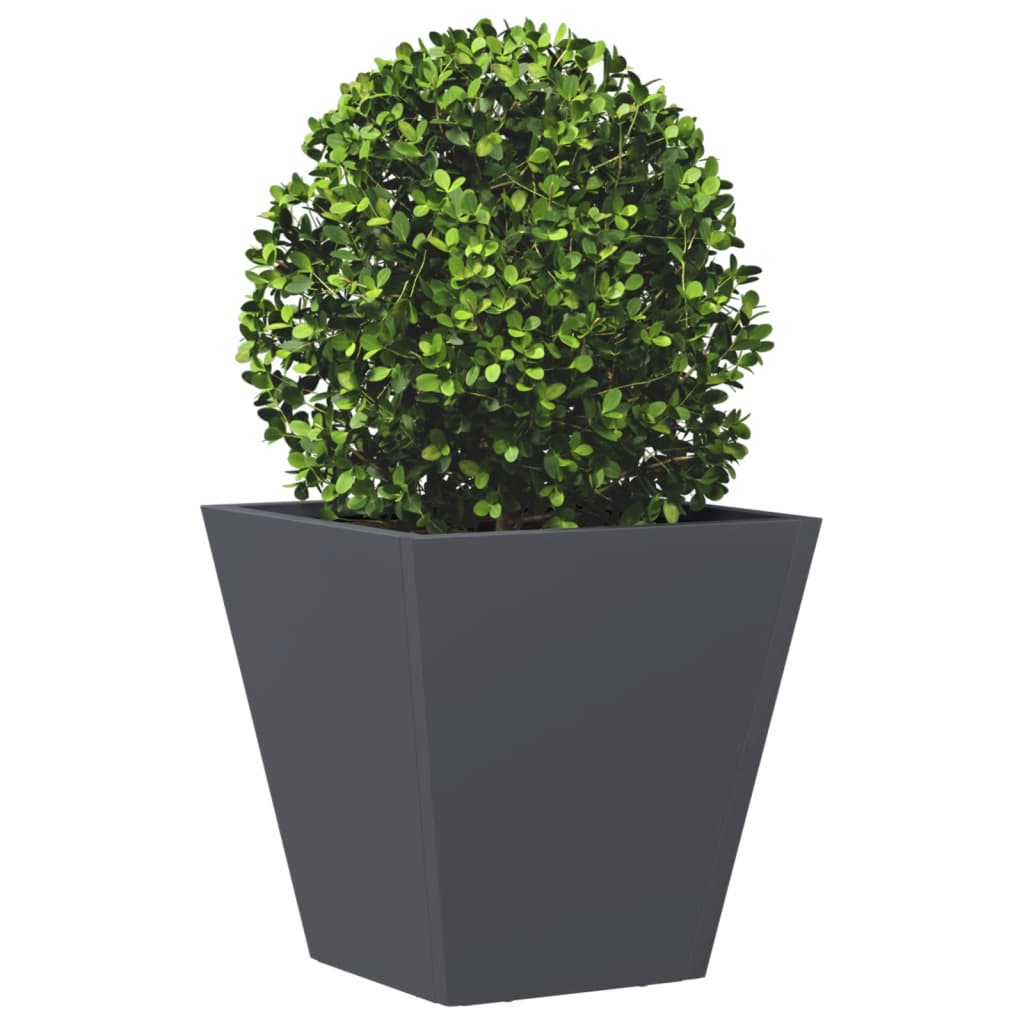 plantekasse 30x30x30 cm stål antracitgrå