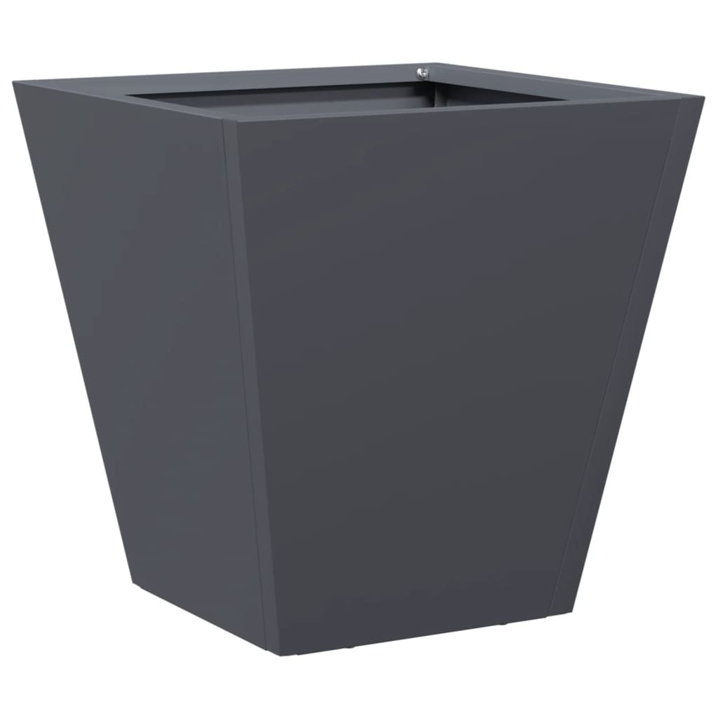 plantekasser 2 stk. 30x30x30 cm stål antracitgrå