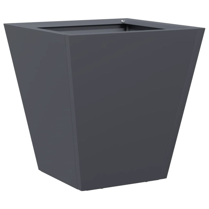 plantekasser 2 stk. 30x30x30 cm stål antracitgrå