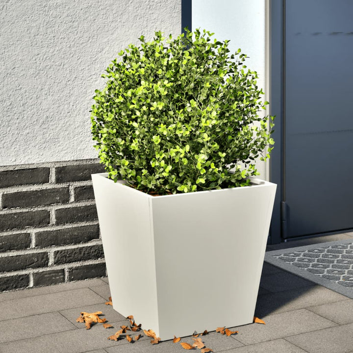 plantekrukke 40x40x40 cm stål hvid
