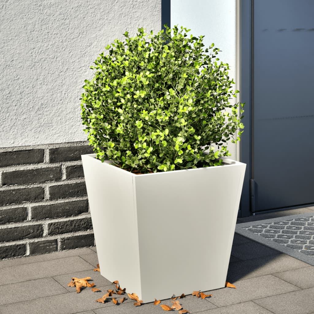plantekrukke 40x40x40 cm stål hvid