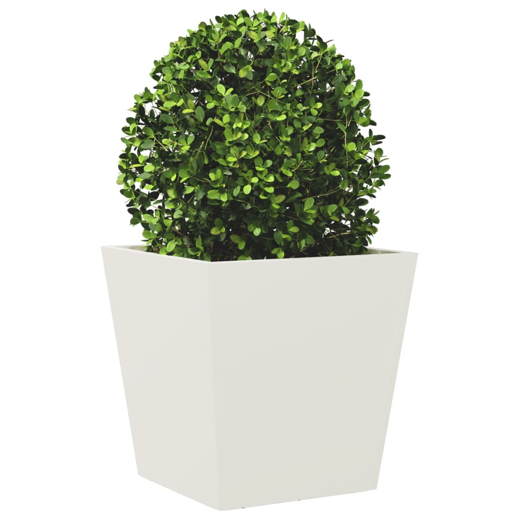 plantekrukker 2 stk. 40x40x40 cm stål hvid