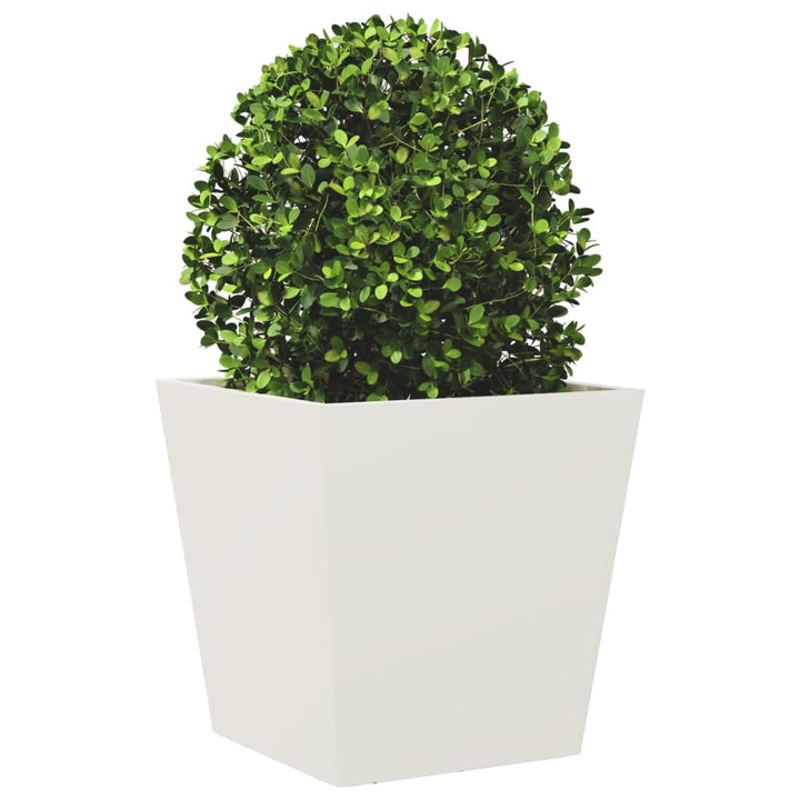 plantekrukker 2 stk. 40x40x40 cm stål hvid