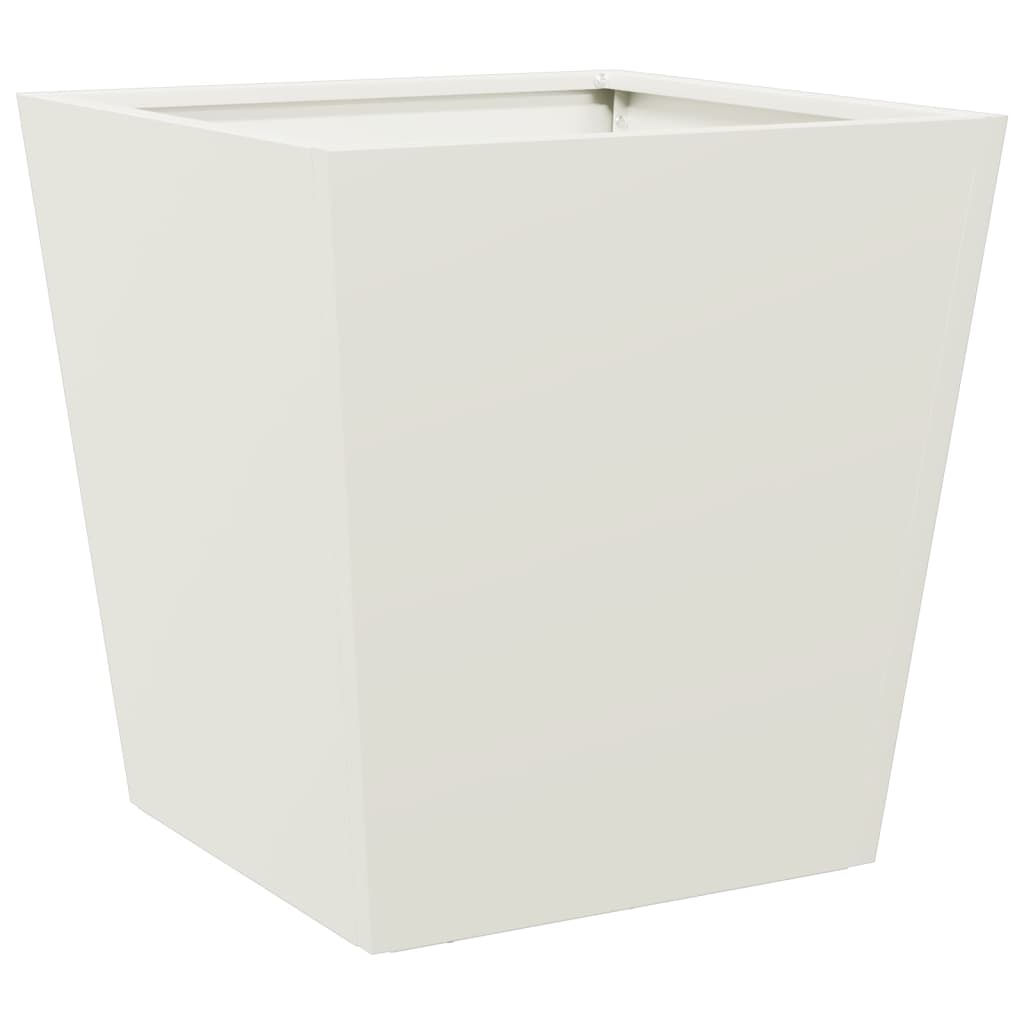 plantekrukker 2 stk. 40x40x40 cm stål hvid
