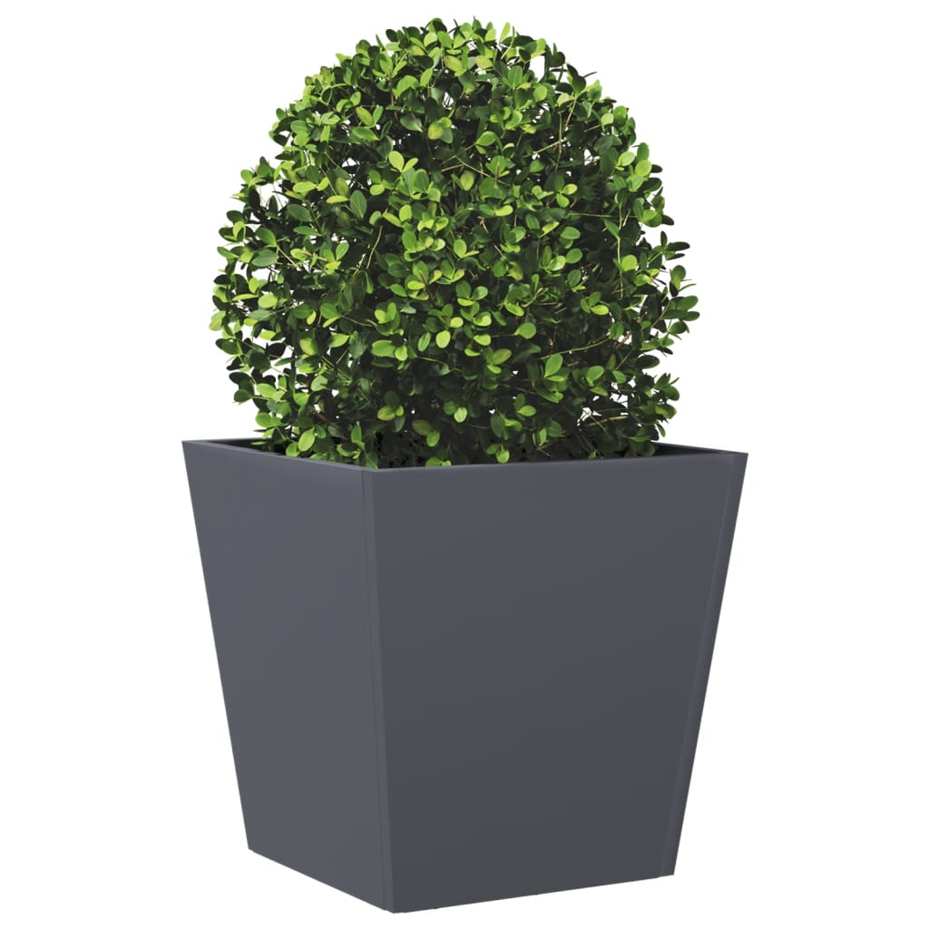 plantekrukke 40x40x40 cm stål antracitgrå