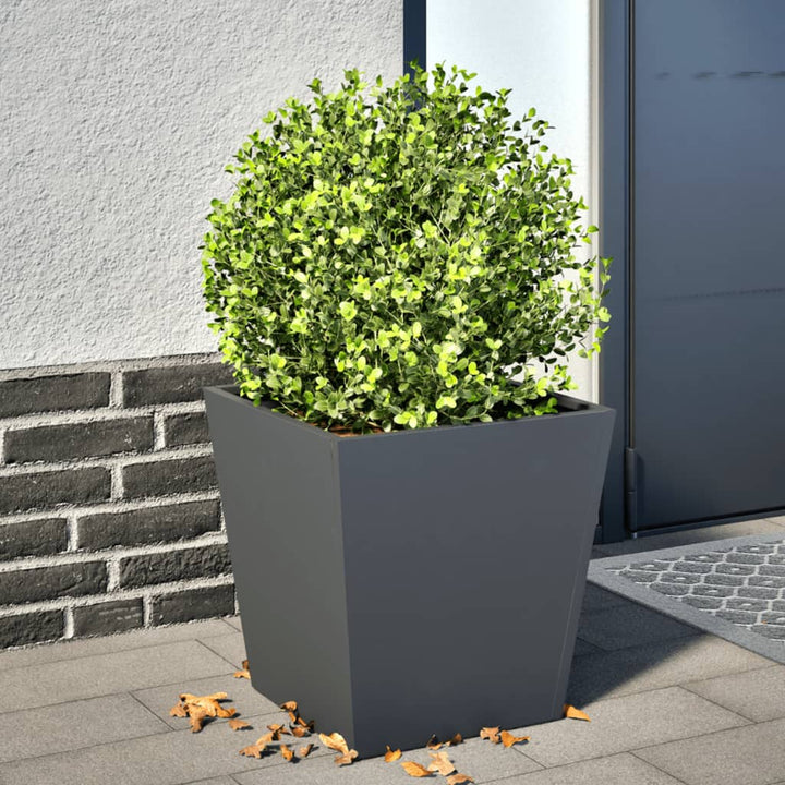 plantekrukke 40x40x40 cm stål antracitgrå