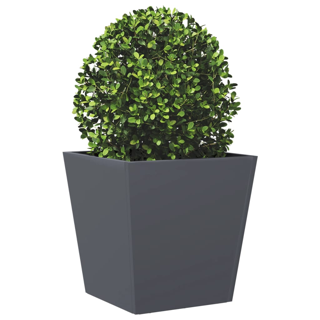 plantekrukker 2 stk. 40x40x40 cm stål antracitgrå