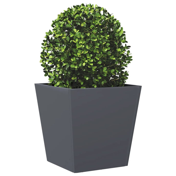 plantekrukker 2 stk. 40x40x40 cm stål antracitgrå