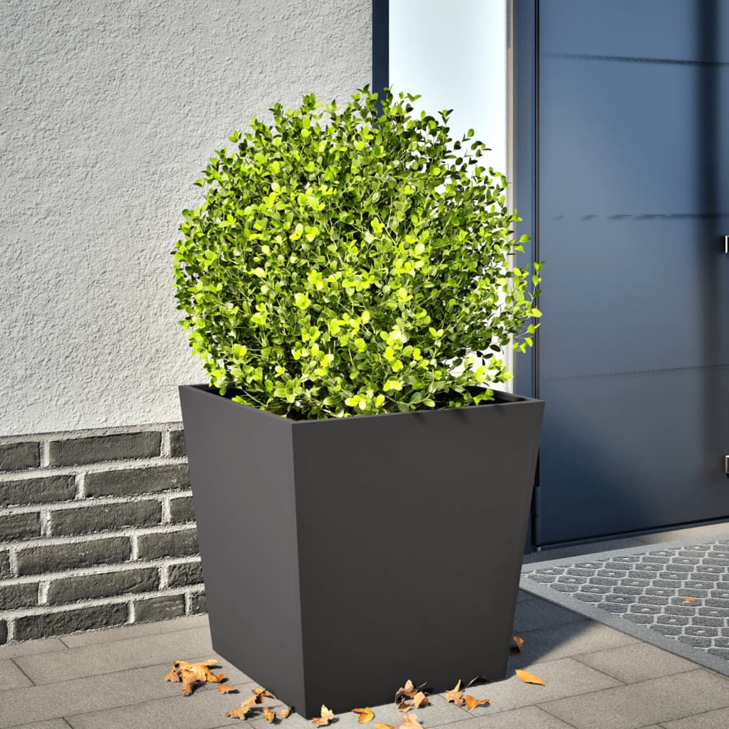plantekrukke 50x50x50 cm stål sort