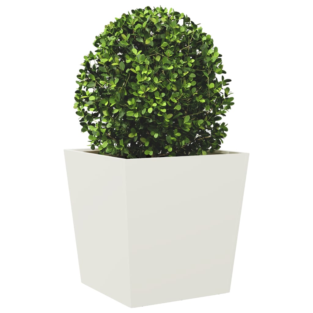 plantekrukke 50x50x50 cm stål hvid