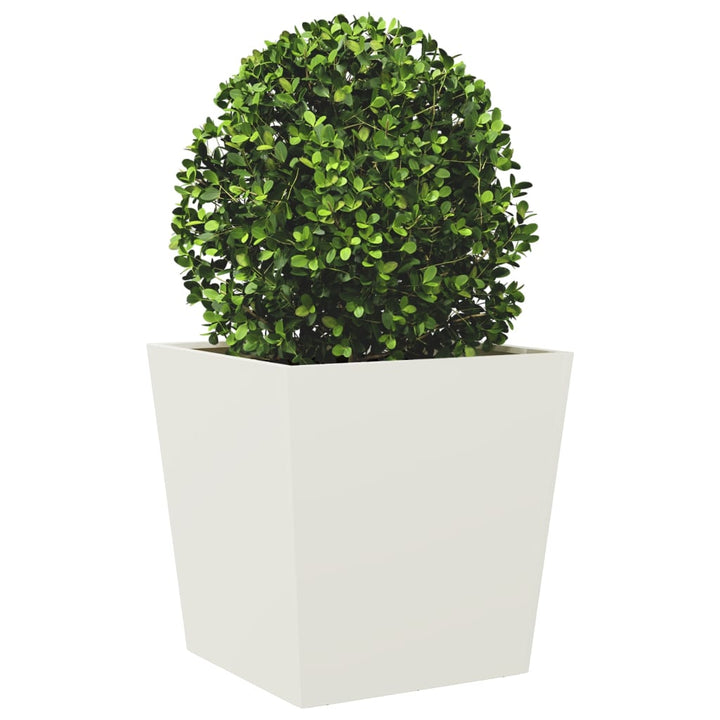 plantekrukke 50x50x50 cm stål hvid