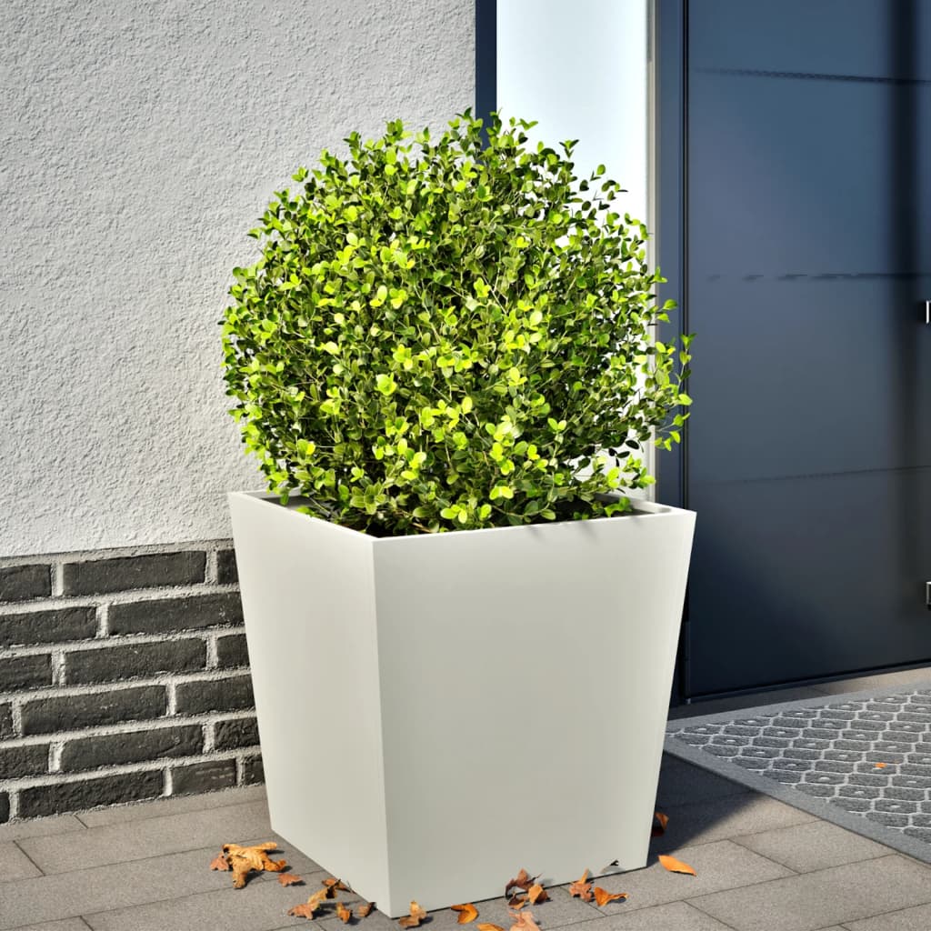 plantekrukke 50x50x50 cm stål hvid