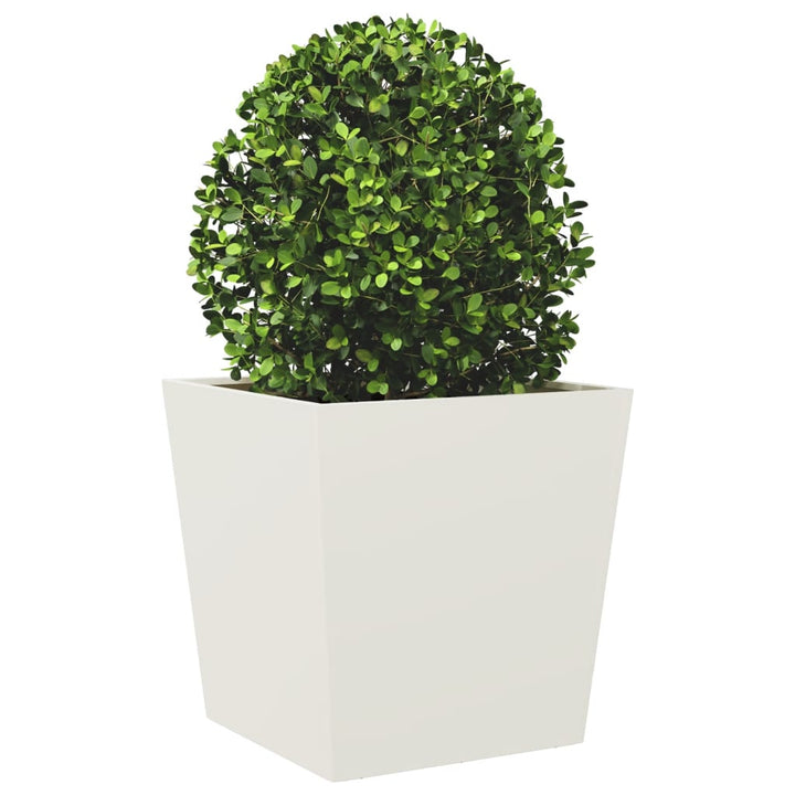plantekrukker 2 stk. 50x50x50 cm stål hvid