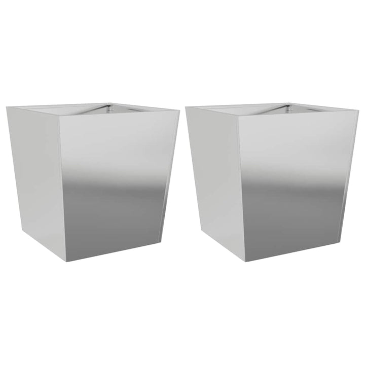 plantekasser 2 stk. 50x50x50 cm galvaniseret stål
