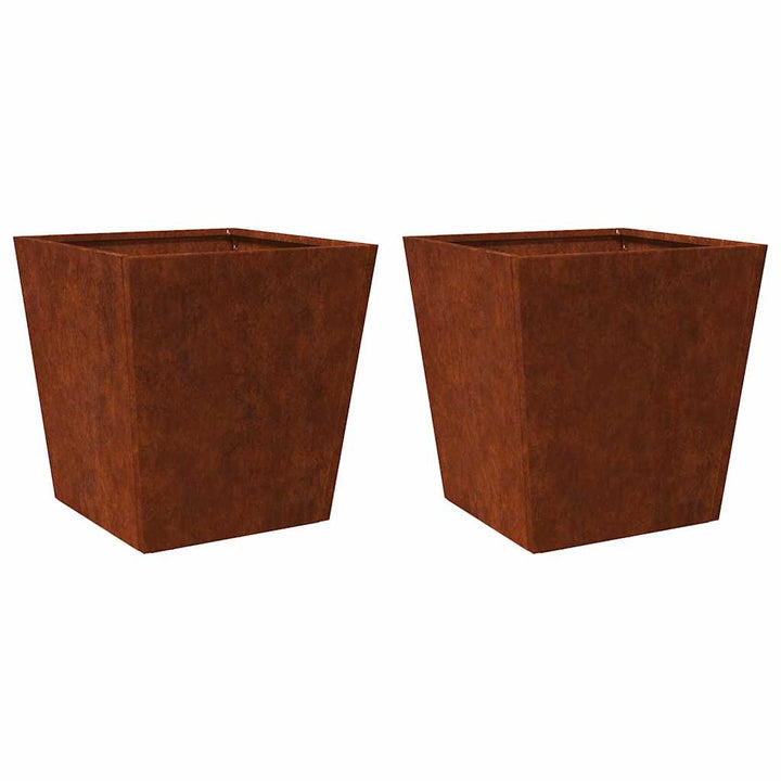 Havekrukker 2 stk 50x50x50 cm Forvitringsstål