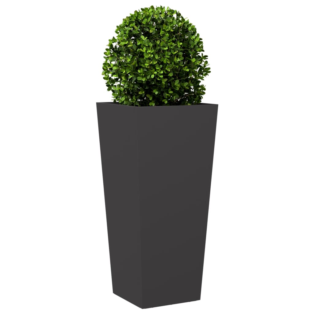 plantekrukker 2 stk. 35x35x75 cm stål sort