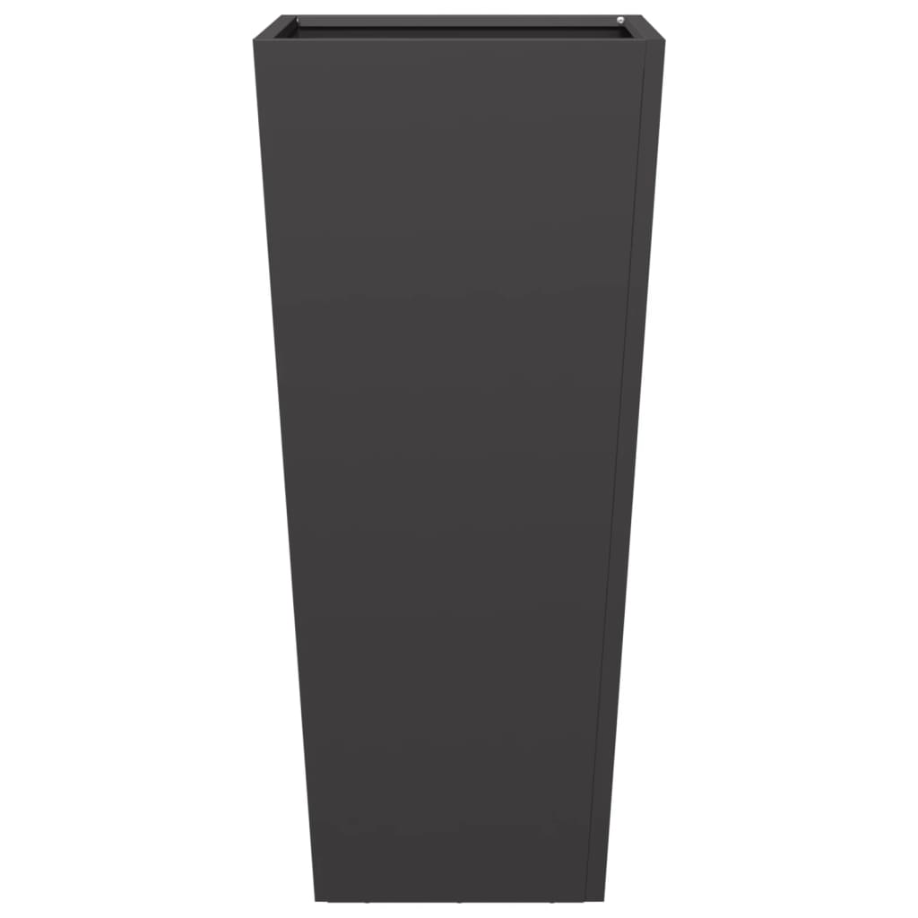 plantekrukker 2 stk. 35x35x75 cm stål sort