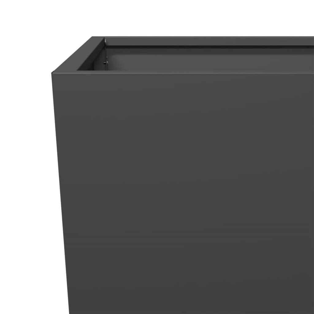 plantekrukker 2 stk. 35x35x75 cm stål sort
