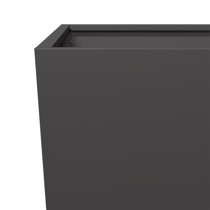 plantekrukker 2 stk. 35x35x75 cm stål sort