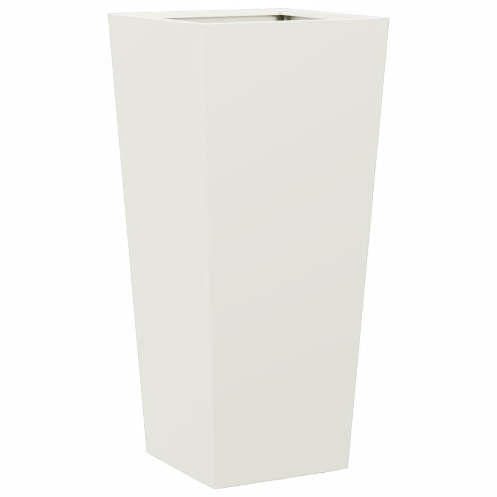 plantekrukker 2 stk. 35x35x75 cm stål hvid