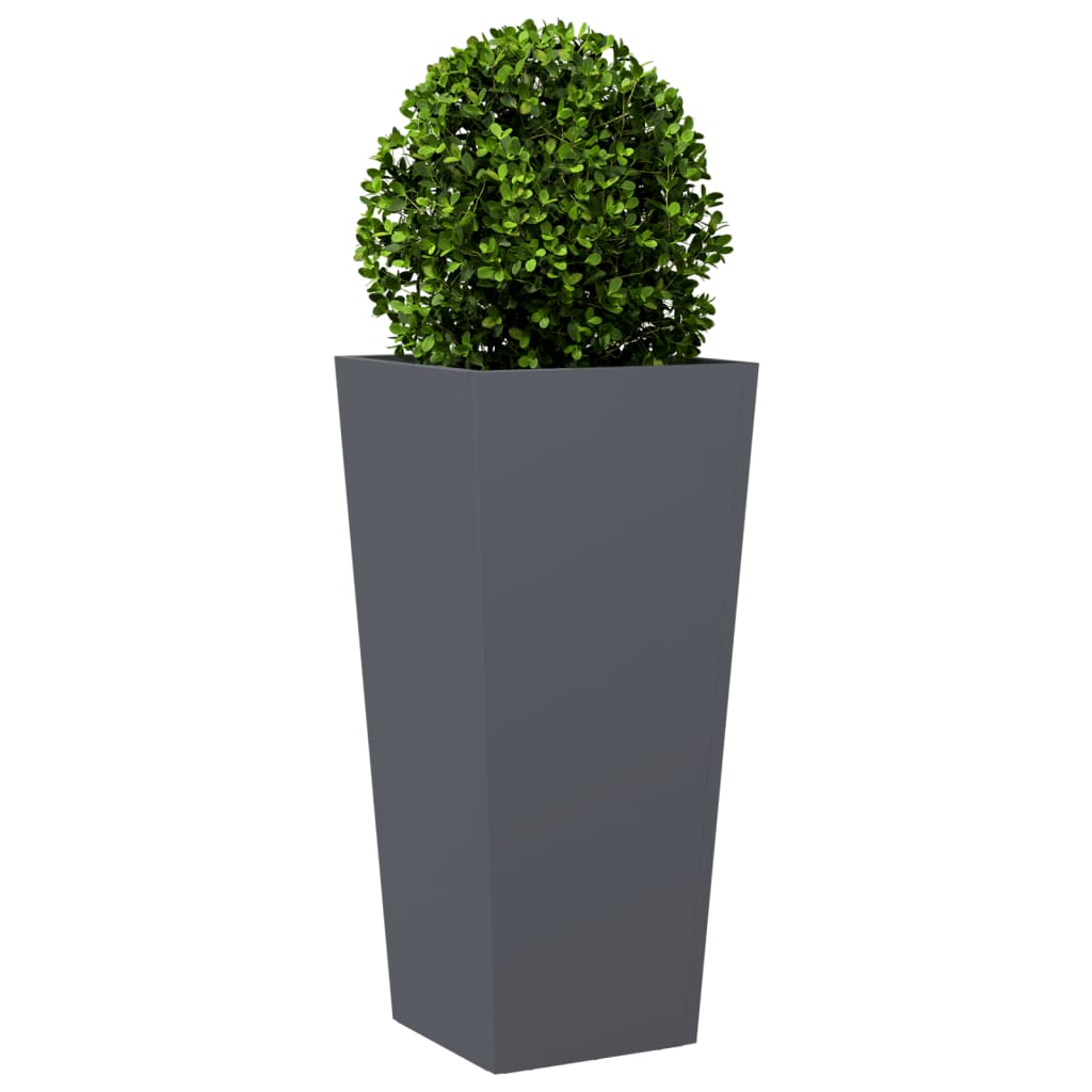 plantekrukker 2 stk. 35x35x75 cm stål antracitgrå