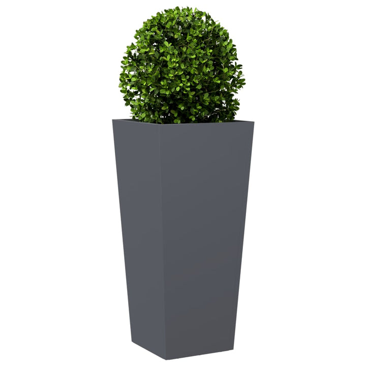 plantekrukker 2 stk. 35x35x75 cm stål antracitgrå