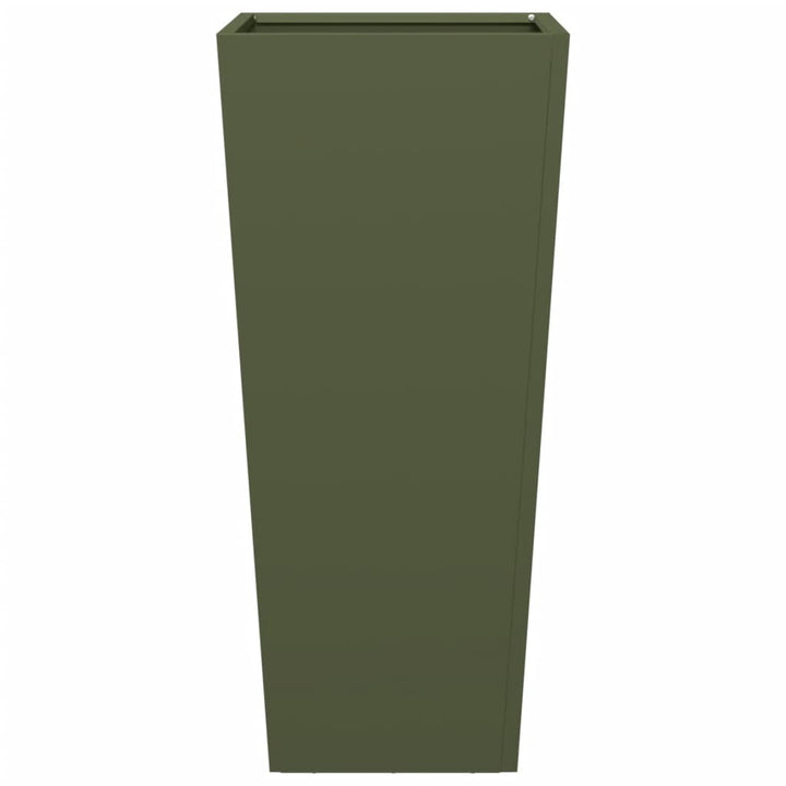 plantekrukker 2 stk. 35x35x75 cm stål olivengrøn