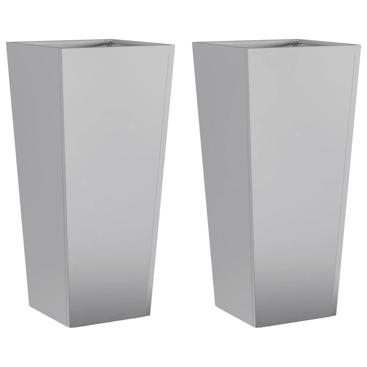 plantekrukker 2 stk. 35x35x75 cm galvaniseret stål