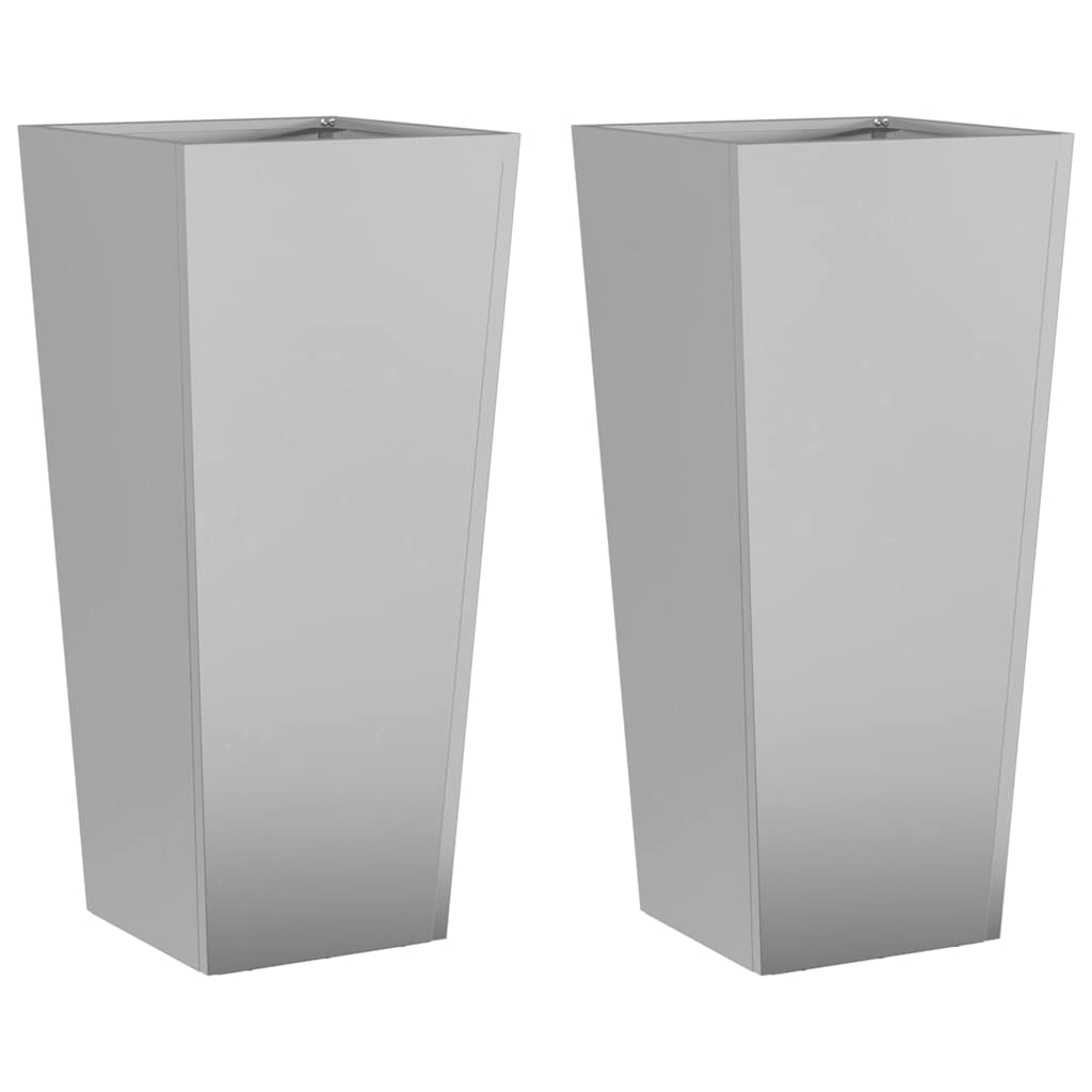 plantekrukker 2 stk. 35x35x75 cm galvaniseret stål