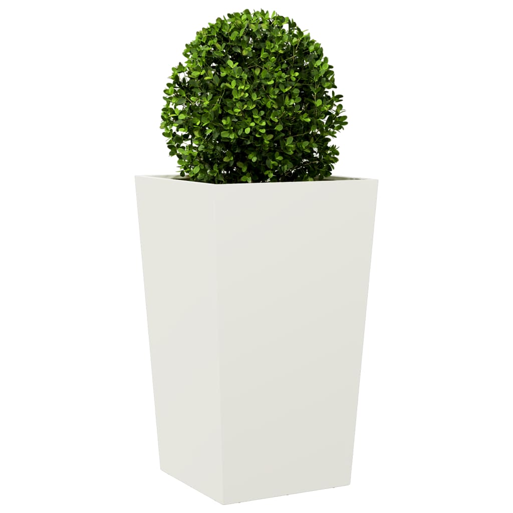 plantekrukker 2 stk. 45x45x75 cm stål hvid