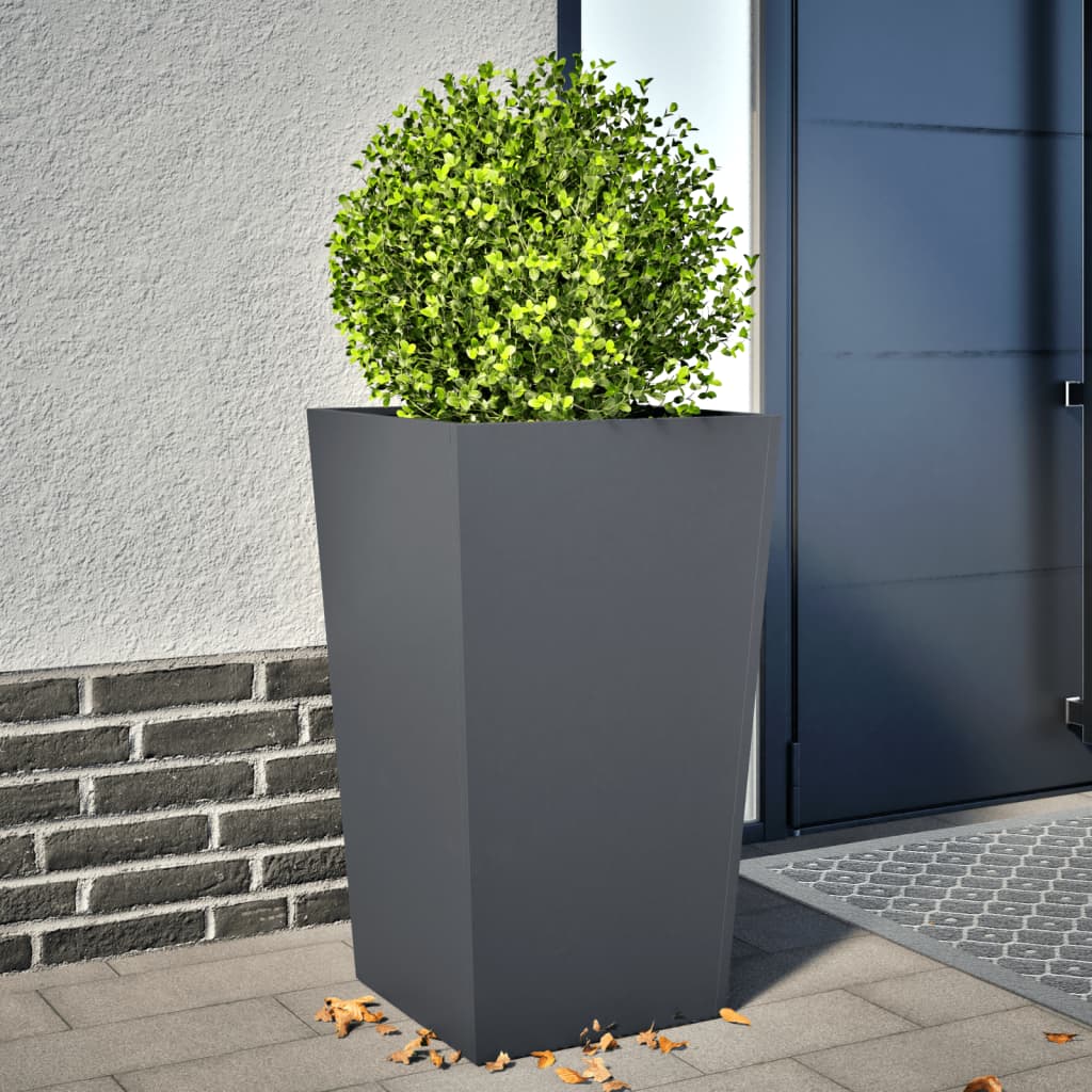plantekrukke 45x45x75 cm stål antracitgrå