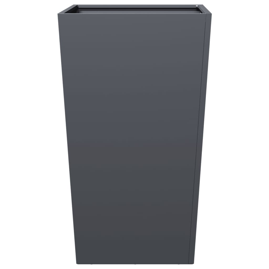 plantekrukker 2 stk. 45x45x75 cm stål antracitgrå