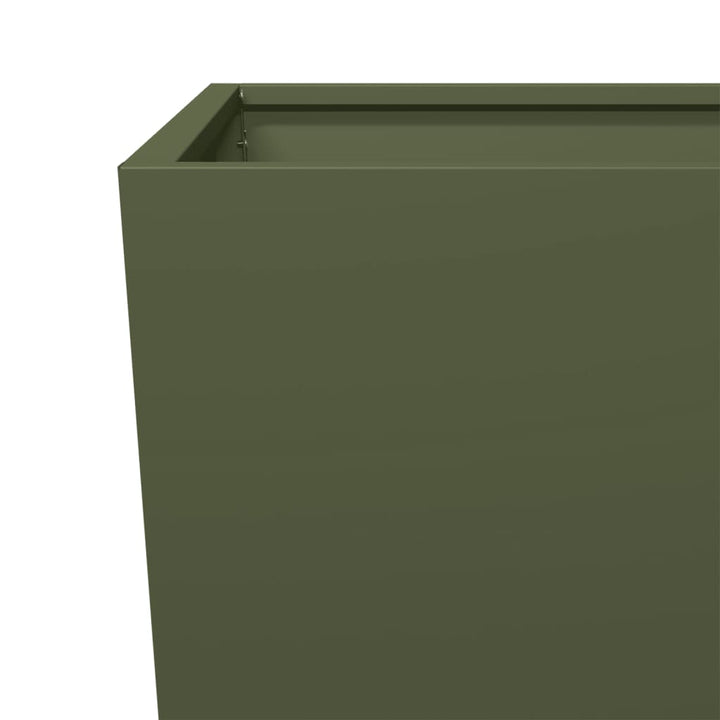 plantekrukker 2 stk. 45x45x75 cm stål olivengrøn