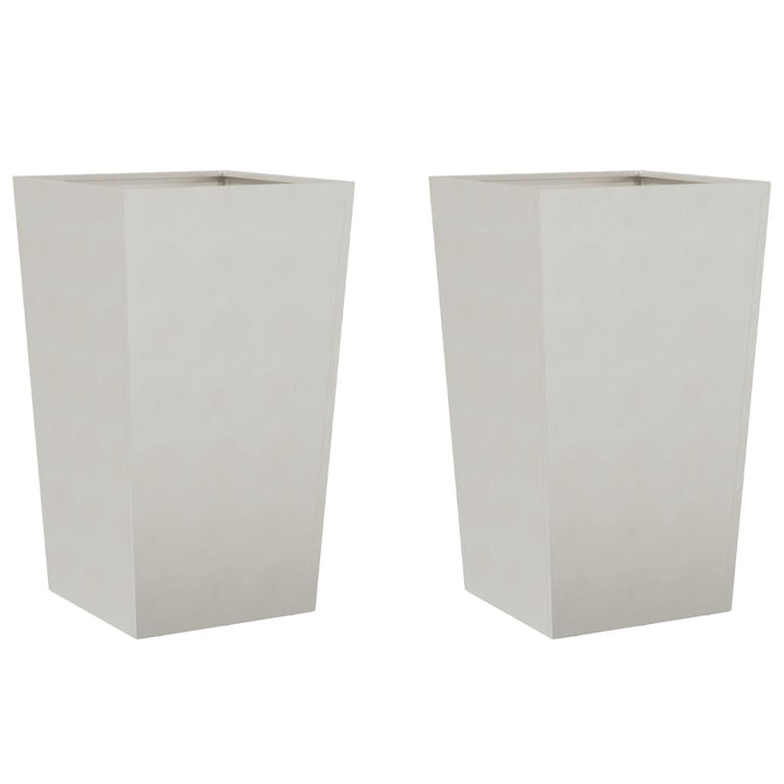plantekasser 2 stk. 45x45x75 cm rustfrit stål