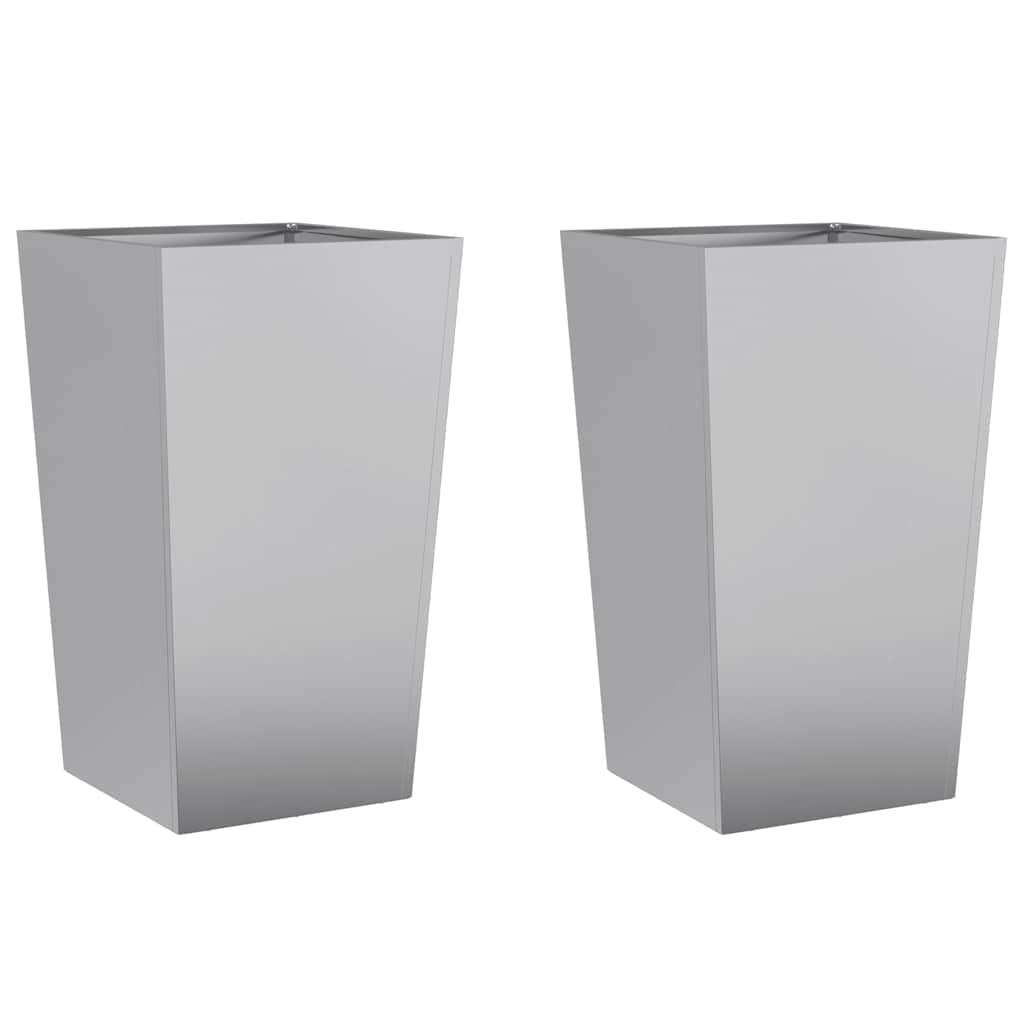 plantekrukker 2 stk. 45x45x75 cm galvaniseret stål