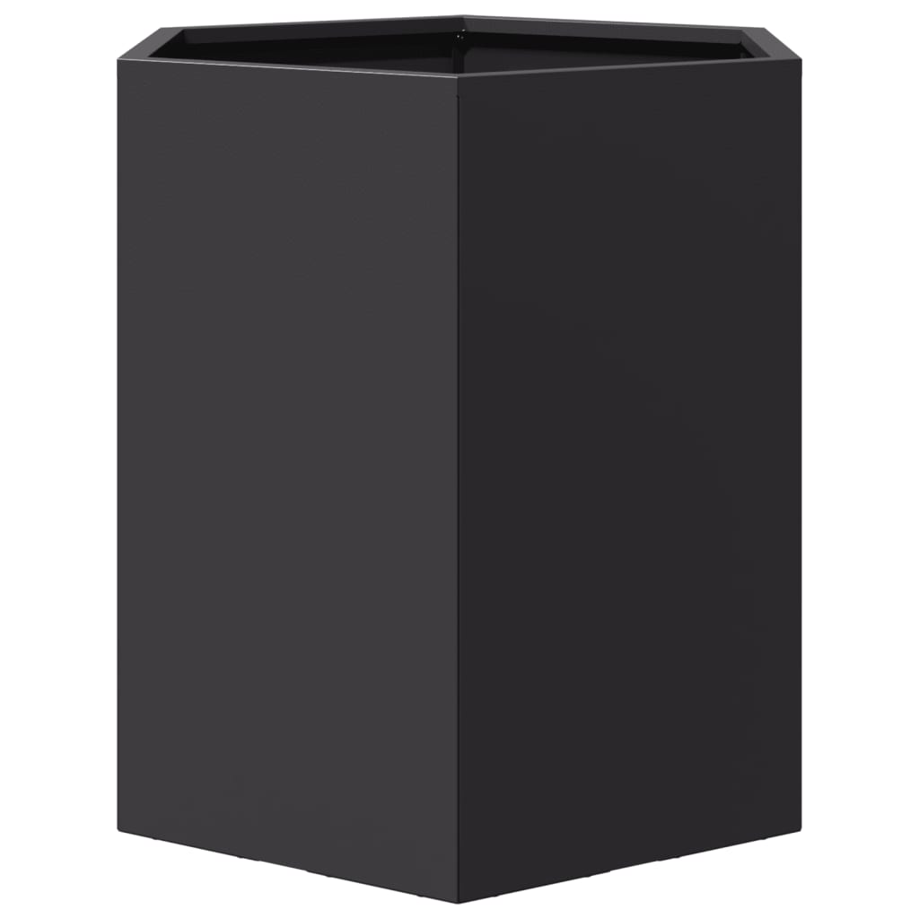 Havekrukker 2 stk. 46x40x45 cm sekskantet stål sort