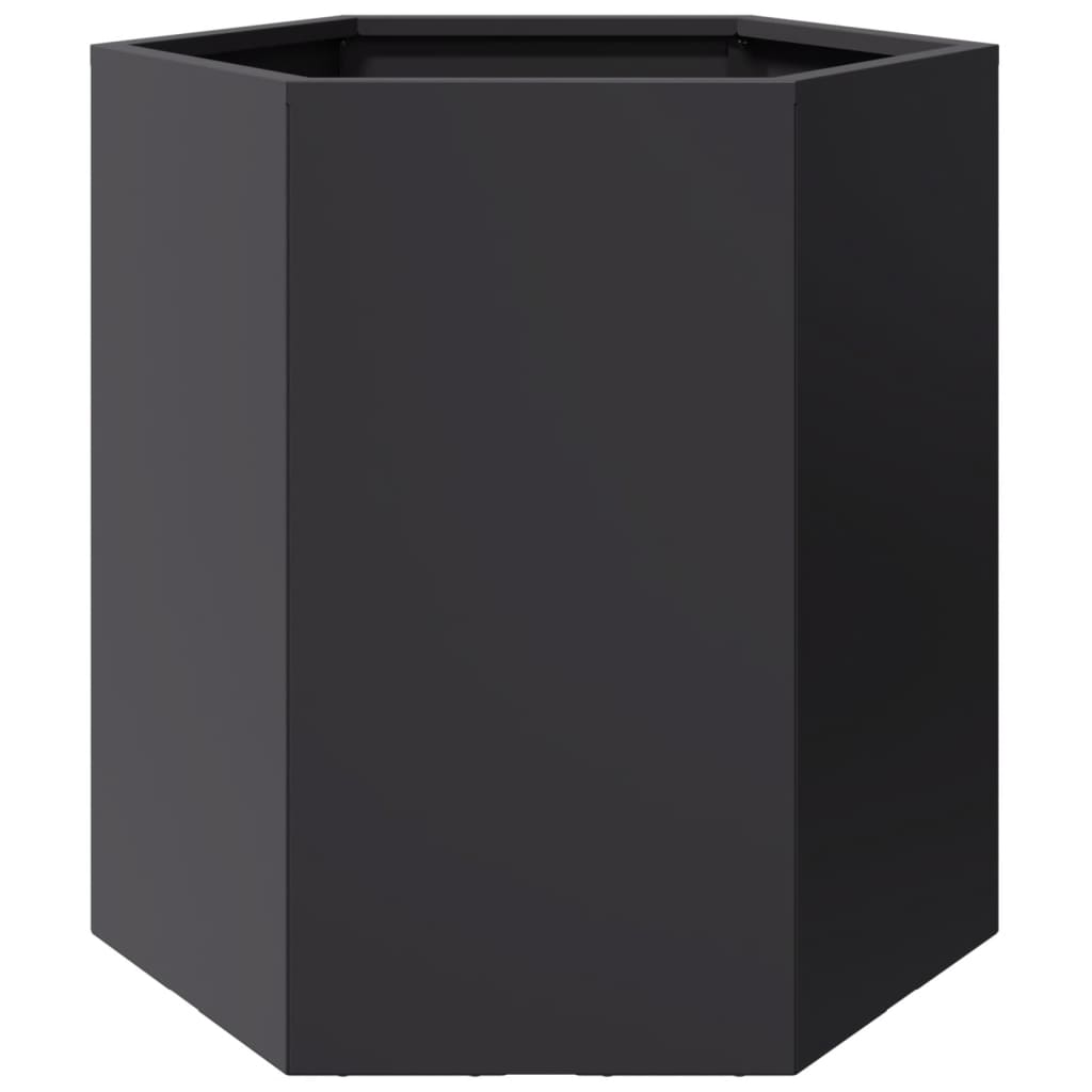 Havekrukker 2 stk. 46x40x45 cm sekskantet stål sort