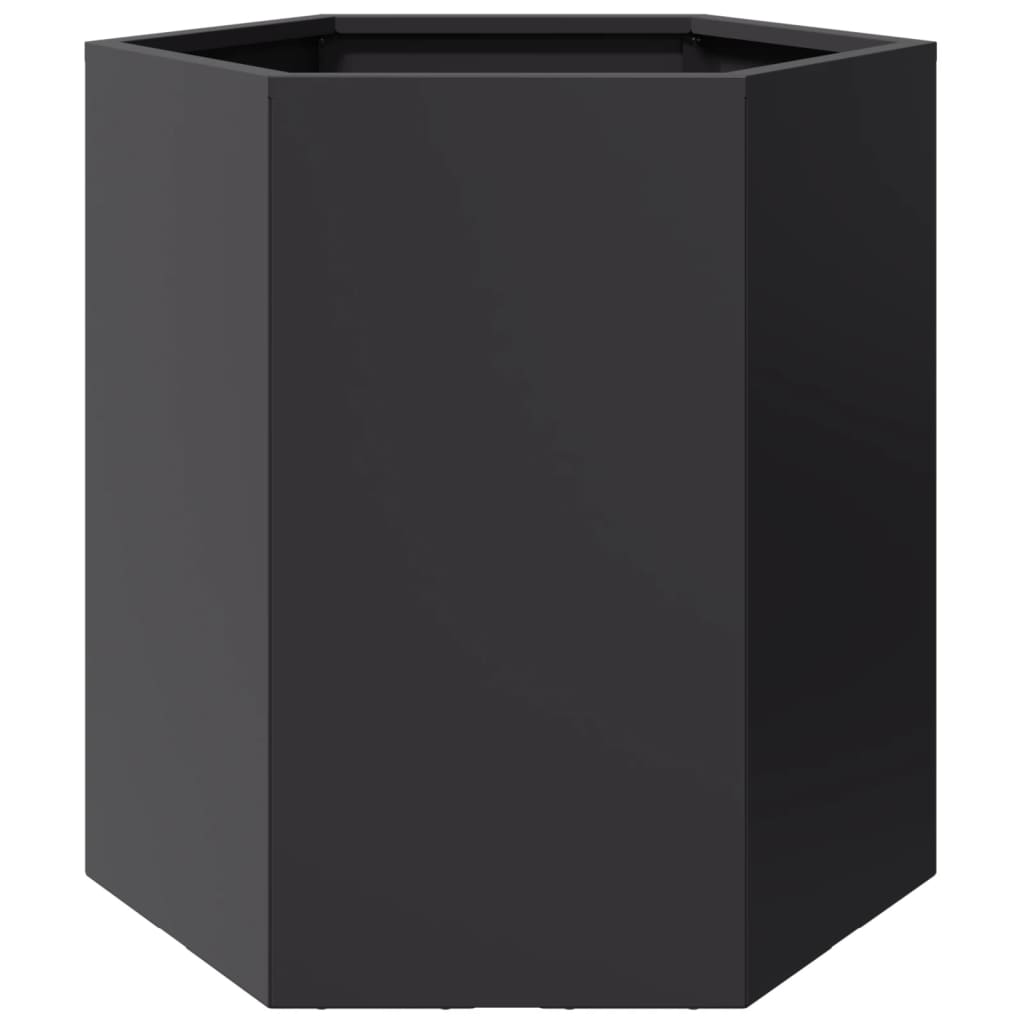 Havekrukker 2 stk. 46x40x45 cm sekskantet stål sort