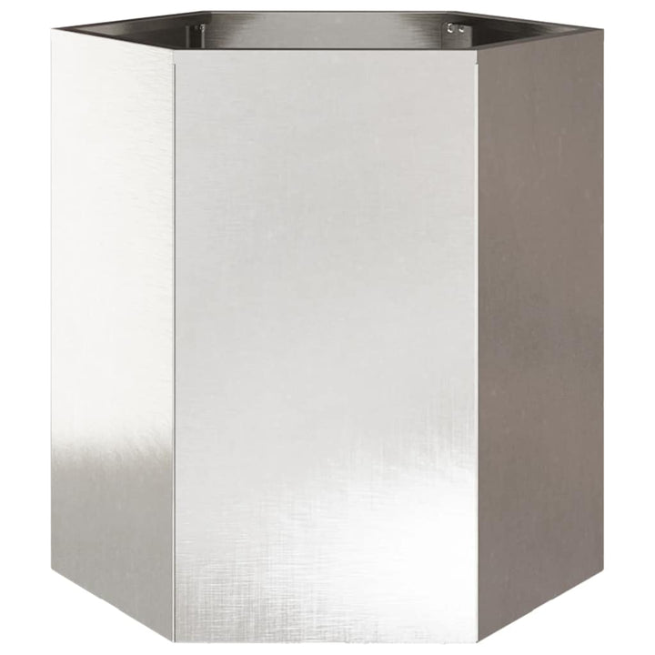 Havekrukker 2 stk 46x40x45 cm sekskantet rustfrit stål sort