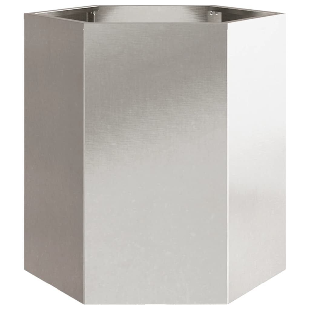 Havekrukker 2 stk 46x40x45 cm sekskantet rustfrit stål sort