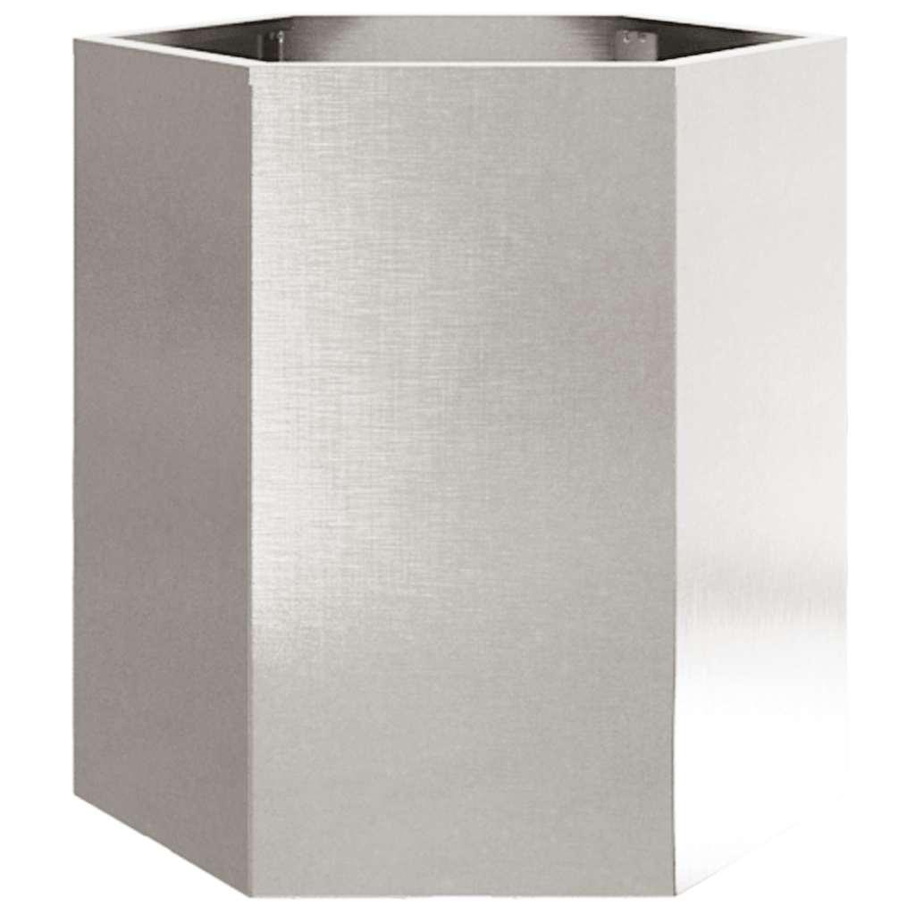 Havekrukker 2 stk 46x40x45 cm sekskantet rustfrit stål sort