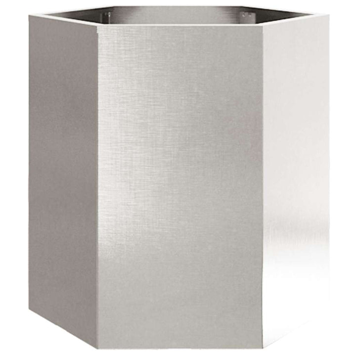 Havekrukker 2 stk 46x40x45 cm sekskantet rustfrit stål sort