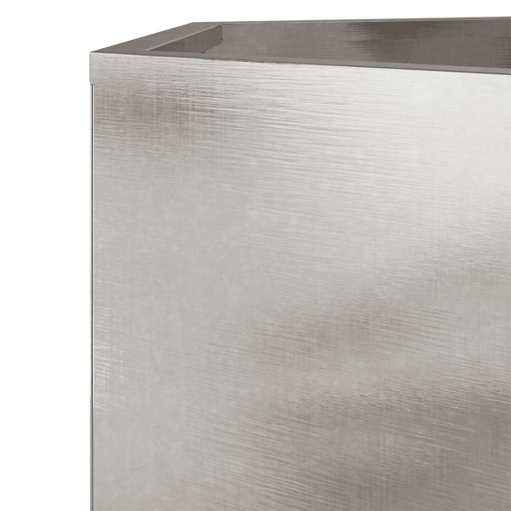 Havekrukker 2 stk 46x40x45 cm sekskantet rustfrit stål sort